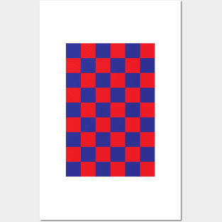 Barcelona Checkered Fan Flag 2019 - 2020 Jersey Design Posters and Art